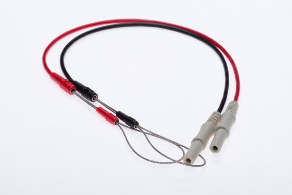 1 Paar Drahtschlaufenelektrode mit 20cm Kabel und Sicherheitsstecker für 1-Kanalelektrodenkabel