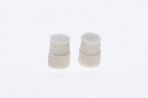 2 Stück Filzeinsätze, 9mm lang, 6 bzw. 9mm Ø, T-Form