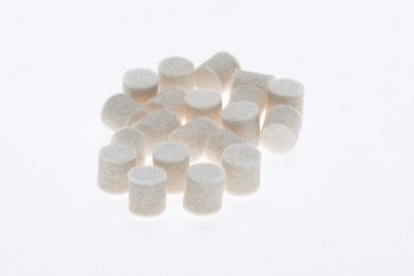 1 Satz (20 Stück) Filzeinsätze, 7mm lang, 6mm Ø