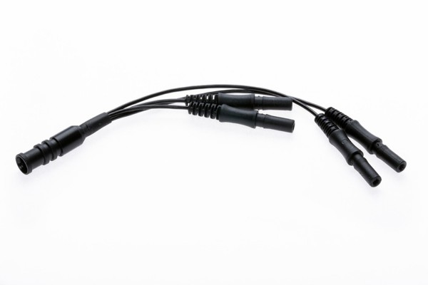 Stapel Adapter 2x 1,5mm Buchse auf 1,5mm Stift, schwarz